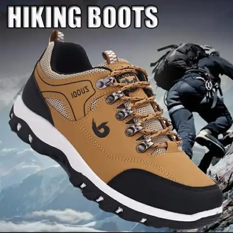 Мужские альпинистские ботинки KAMUCC, нескользящая походная обувь для мужчин, водонепроницаемые треккинговые кроссовки, мужская обувь для ры...