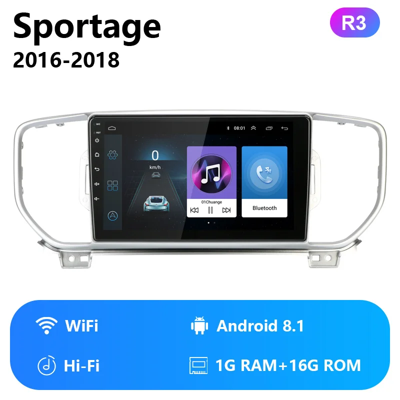 wifi version " 2 DIN Android Автомагнитола для KIA Sportage 4 QL KX5- RDS DSP Авто Аудио 2 ГБ+ 32 ГБ сенсорный экран gps навигатор+ рамка - Цвет: wifi version