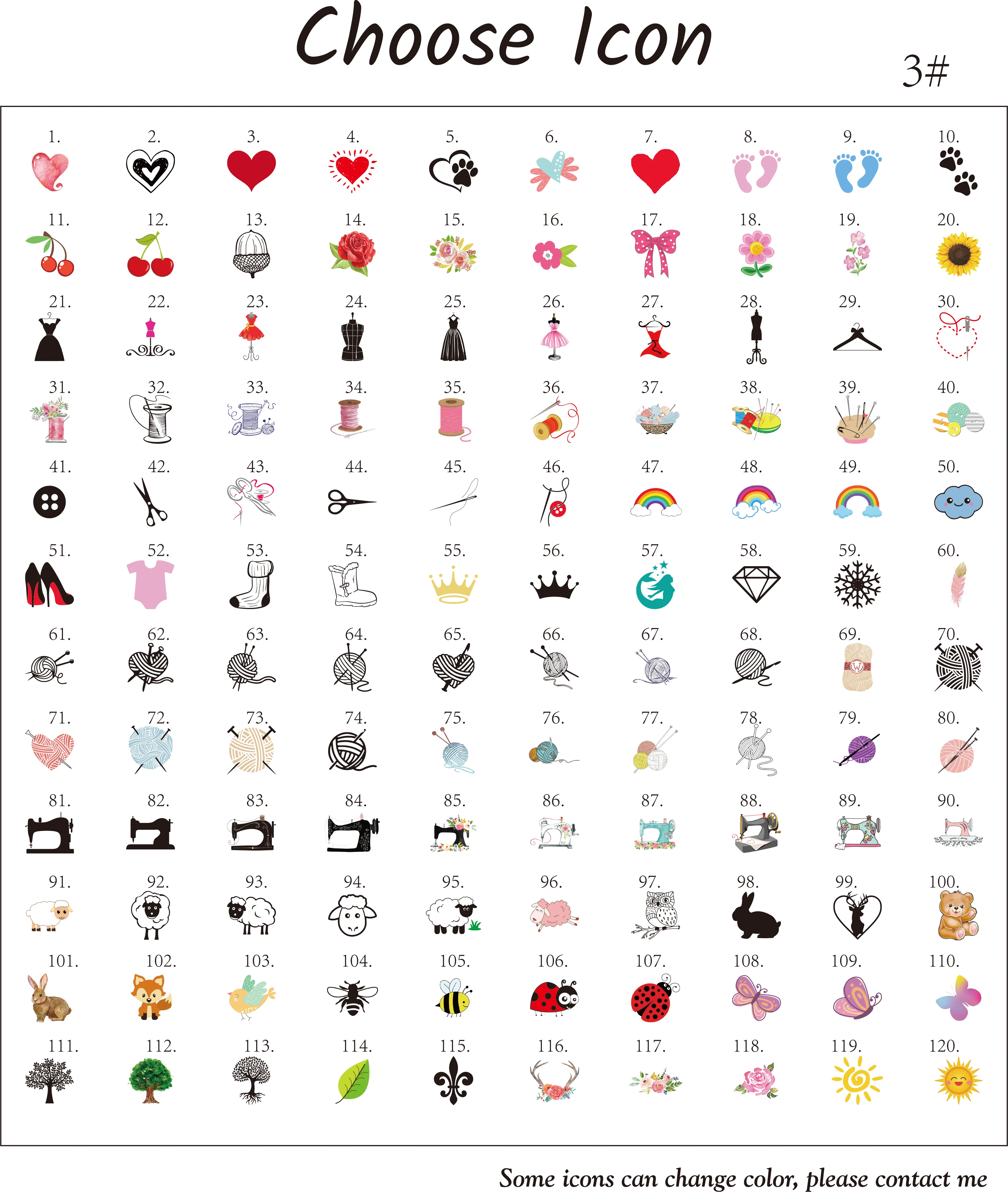 Бутик этикетки пользовательские печатные ткани выберите значок