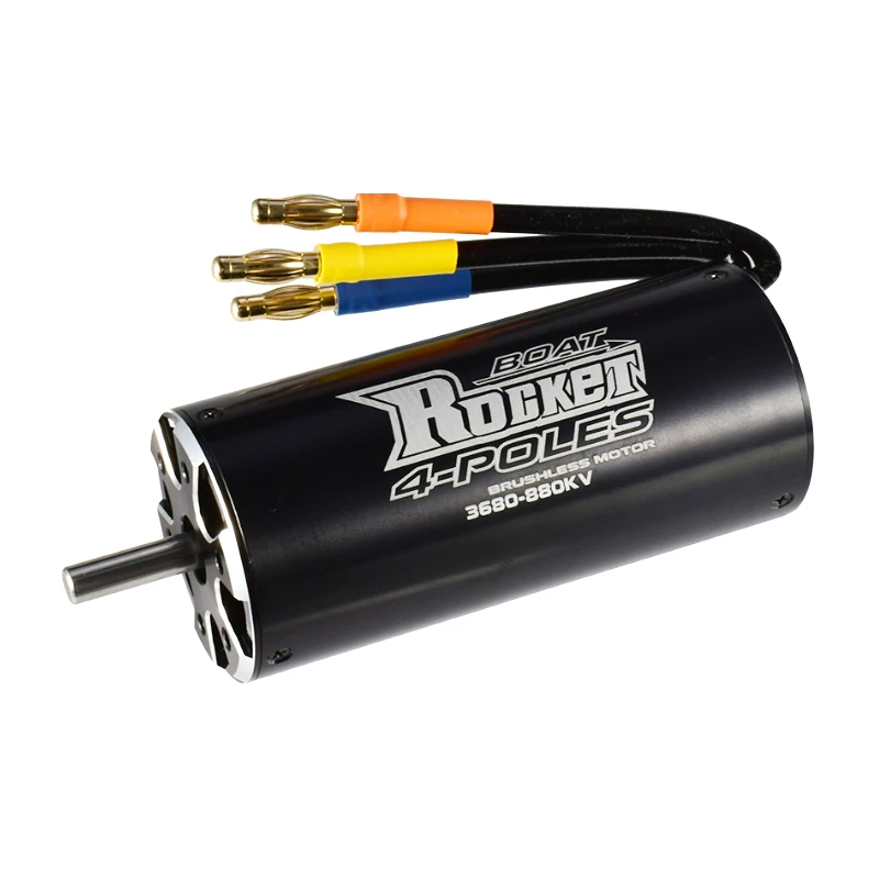 Rocket 3680 880KV 4 полюса 5 мм вал Диаметр бесщеточный двигатель для 800-1000mm RC лодка -