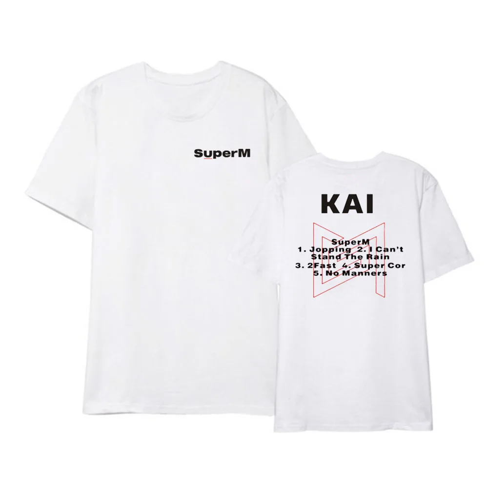 Новые корейские модные K pop SuperM альбом концерт поддержка футболка BAEKHYUN KAI Taeyong Taemin