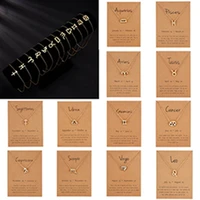 individual zodiac sign 12 constellation necklace pendant women birthday gift jewelry