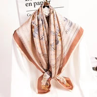 100 silk square scarves women 2021 new natural silk neck scarf floral bufanda hangzhou printed bandana foulard femme 88x88cm