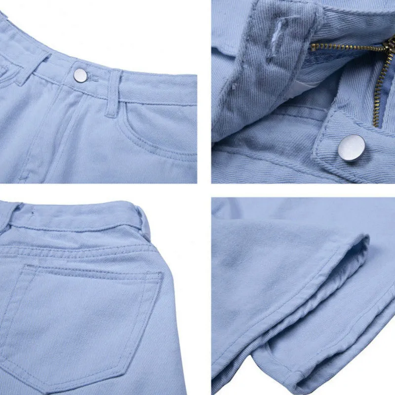 

Shorts Women Zipper High Waist Simple Casual College Pockets Solid Lovely Female Fashion All Match Summer Preppy Straight Purple