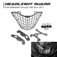 for kawasaki versysx 300 versys x 300 2017 2020 motorcycle headlight lamp len grille headlight grille guard cover protector