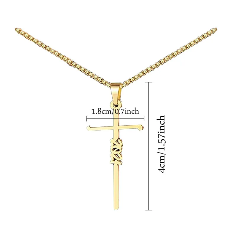 

2021 And Love Letter Necklace Valentine's Day Clavicle Chain Accessories Cross Pendant Faith Necklace Women Men's FashionJewelry