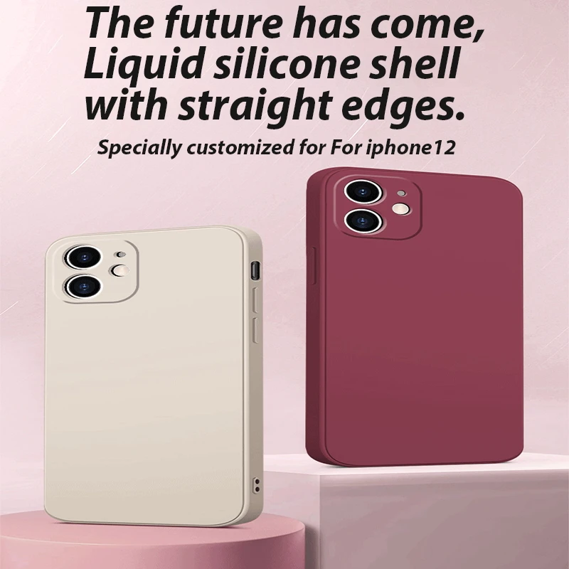 

For iphone 13 Pro Max Phone Case Liquid Silicone Hole All-Inclusive Protective Cover For iphone 13 12 11 Pro Max Mini XR Xs Max