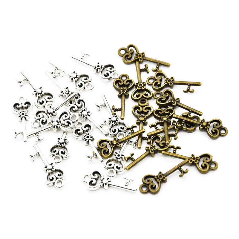 

36pcs wholesale metal alloy charms Key Charms Key pendant for diy jewelry findings