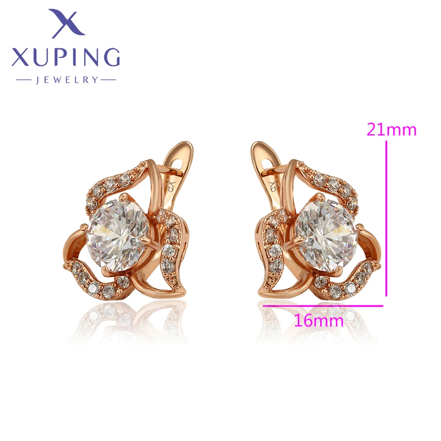 Xuping ювелирные изделия Модные Синтетические фианиты в форме цветка розовое