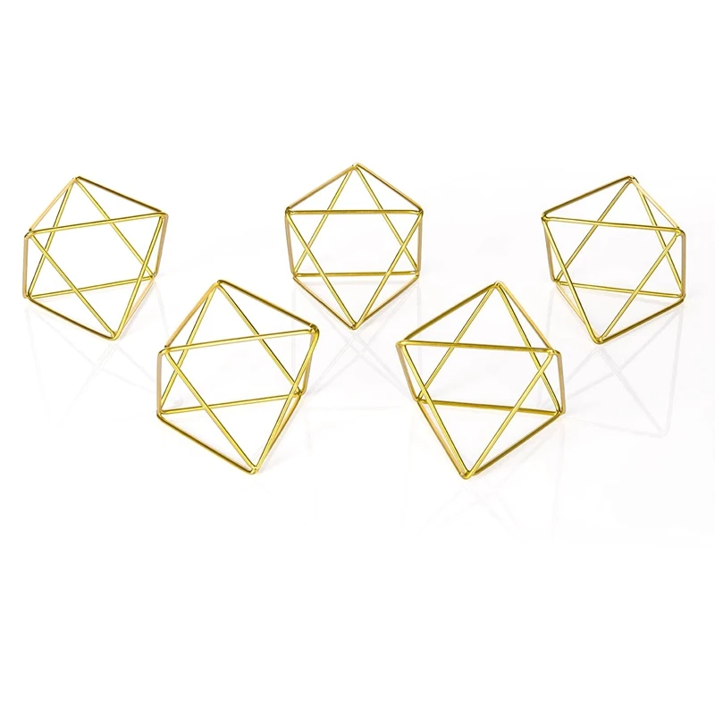 

5 Pcs Air Plant Holder Mini Metal Tabletop Decor Modern Geometric Planter Tillandsia Air Fern Display Stand