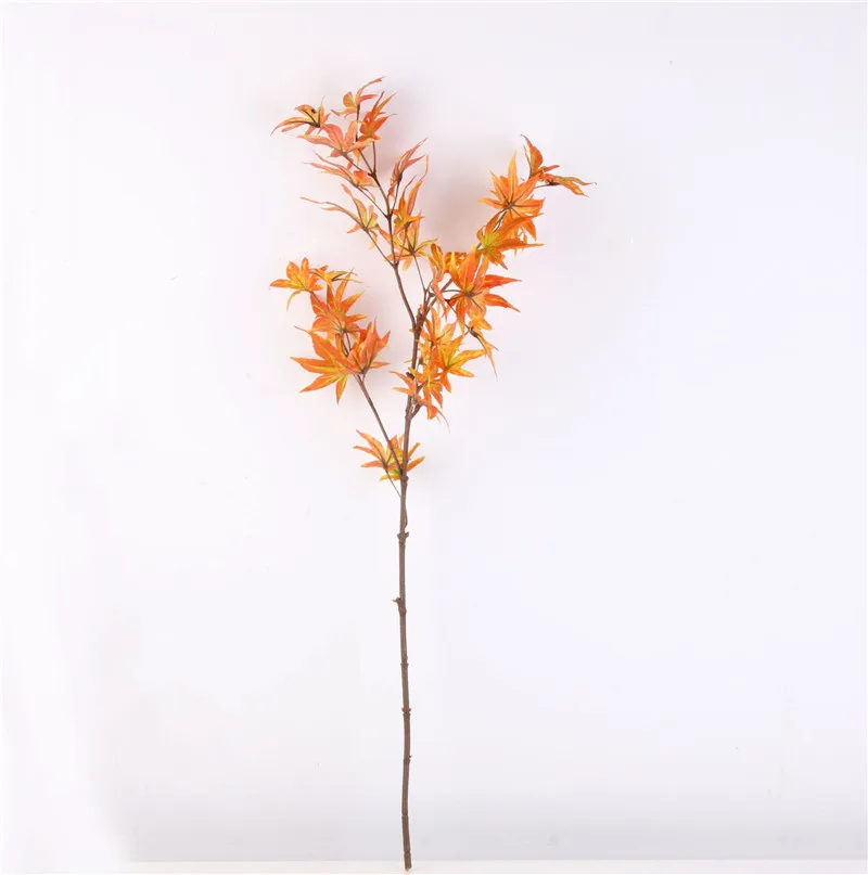 Имитация зеленых растений красный кленовый лист бонсай для гостиной настольная