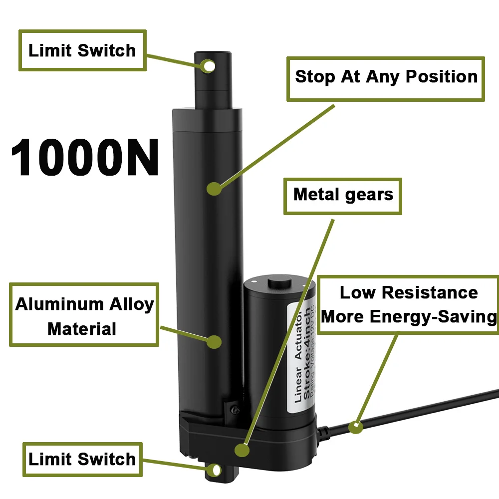 Линейный привод 2 шт. 12 В + 1 импульсный источник питания Радиочастотный пульт