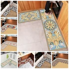 Длинные ковры для персидской кухни, грязепроницаемый напольный коврик для прикроватной тумбочки в коридоре, Нескользящий Впитывающий этнический геометрический Коврик для ванной комнаты