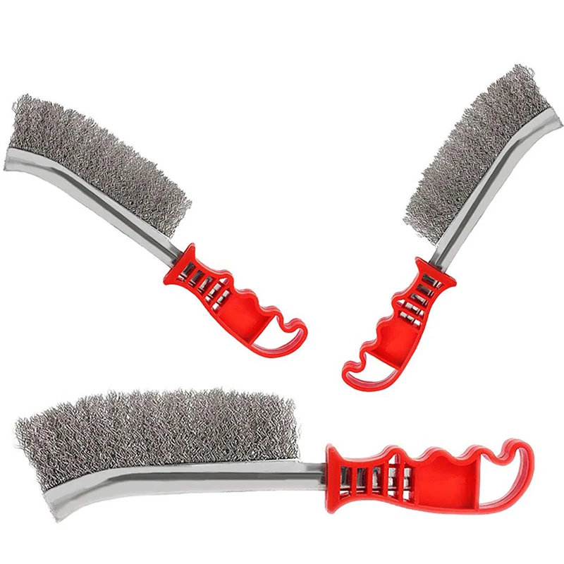 

3-Piece Wire Scraper Set Carbon Steel and Stainless Steel Wire Brushes, Suitable for Cars, Clean Welding Plates and Rust