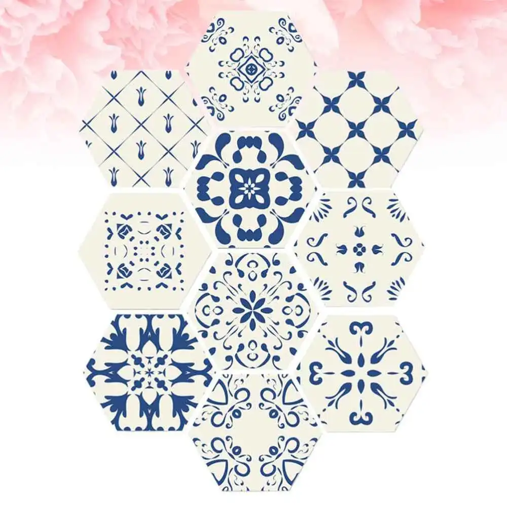 10 шт. водонепроницаемых наклеек на стену наклейки для плитки напольные сине
