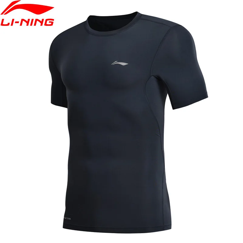 Мужская Тренировочная футболка Li Ning приталенный слой быстросохнущая дышащая