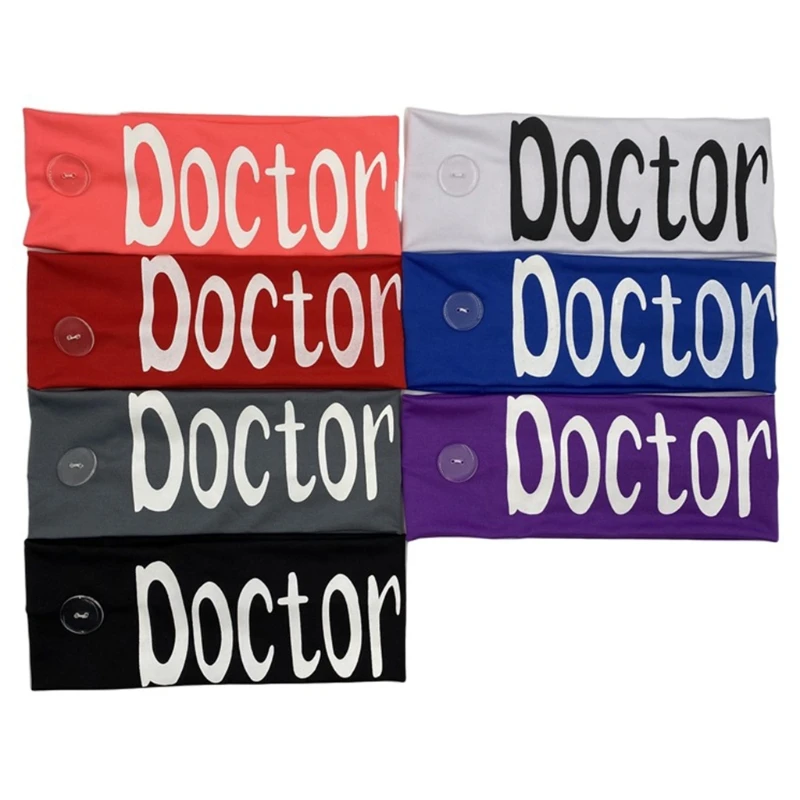 Доктор с принтом в виде букв для кнопки повязка Нескользящие эластичные защита