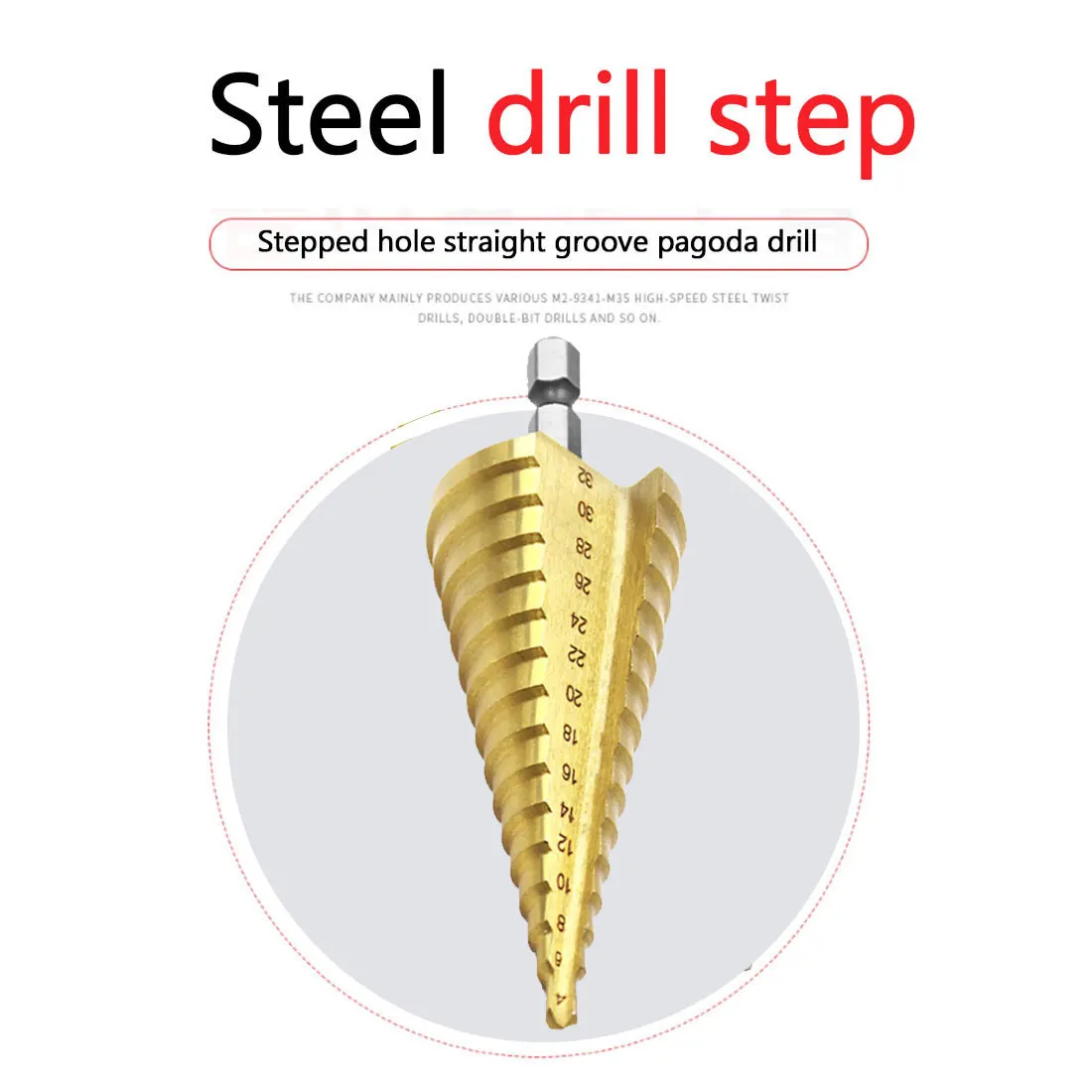 

Staggered Step Drill Bit Set High Speed Steel Titanium Metal Electro Power Accessories Tools Woodworking Cone Cutting Drilling