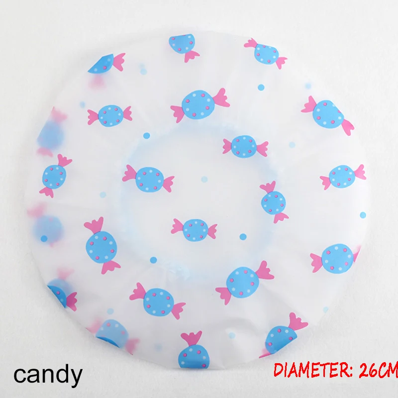 candy Душ Кепки уплотненные теплые леггинсы с эластичной резинкой; ванна шляпа, шапочка для купания для Для женщин парикмахерский салон в горошек водонепроницаемые изделия для ванной комнаты Аксессуары для ванной комнаты - Цвет: candy