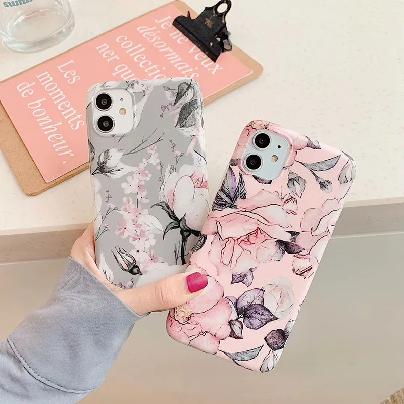 Чехол с мраморными цветами для Samsung A40 A50 A70 A71 A51 4G a41 S8 S9 S20 Ultra Plus чехлы iPhone 11 Pro XR XS Max 7