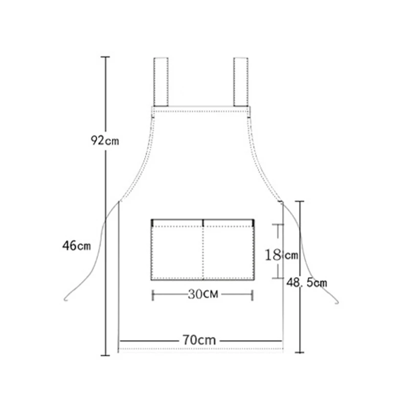 

Simple H-type Shoulder Apron Men Women Apron Home Chef Aprons Restaurant Cooking Baking Dress Apron with Pockets Kitchen Apron