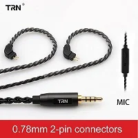 TRN 6 Core 3,5 мм разъем Модернизированный посеребренный медный кабель MMCX/2pin Наушники высокой чистоты с микрофоном для TRN X6/IM2/V90/V80/V30 - Цвет: 0.78 With Mic