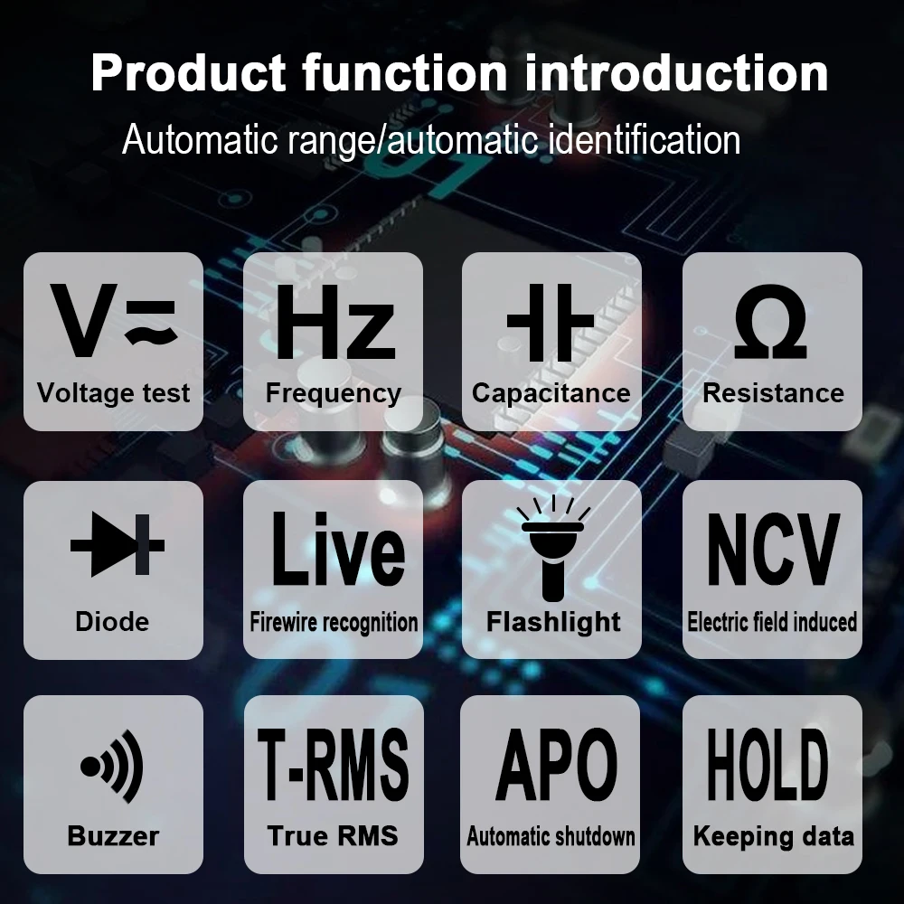 Ультратонкий мультиметр KKmoon KKM128 с сенсорным цветным экраном измеритель