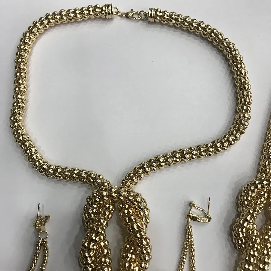 Лимит скидка африканские бусы Ювелирные наборы Индийский Золотой Цвет Роскошные