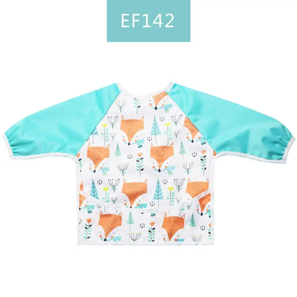 HappyFlute водонепроницаемые красочные детские нагрудники с длинным рукавом |