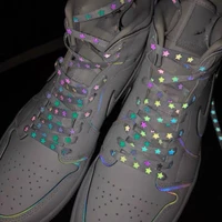 1pair reflective shoelaces 120cm 140cm runner shoe laces safety luminous glowing shoelaces unisex for sport shoe strings