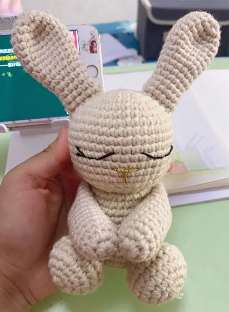 lovely rabbit Plush toys Crochet knitting Cotton bunny doll Hand animal dolls Couple Organic Knitting Toy | Игрушки и хобби