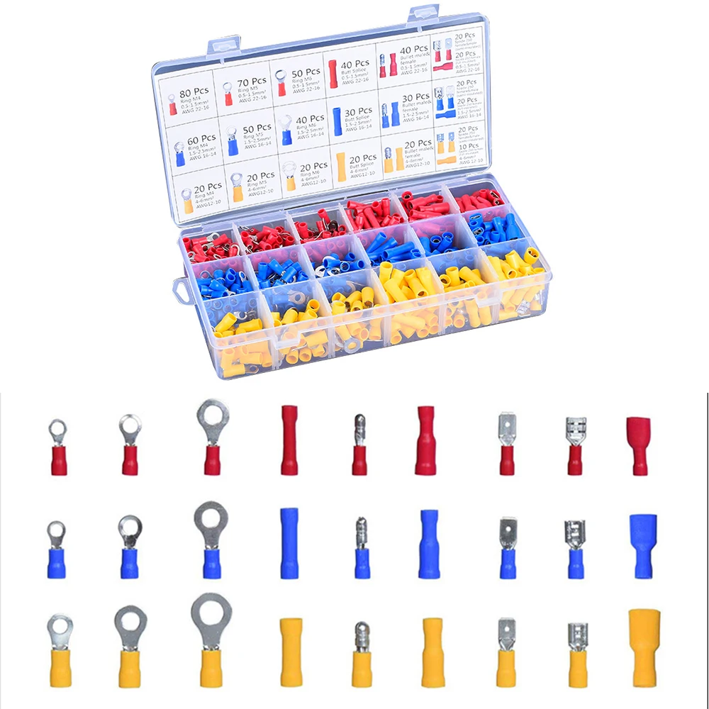 700pcs трубчатый терминалы коробка комплект 0 5 6.0mm ² мини щипцы для наращивания