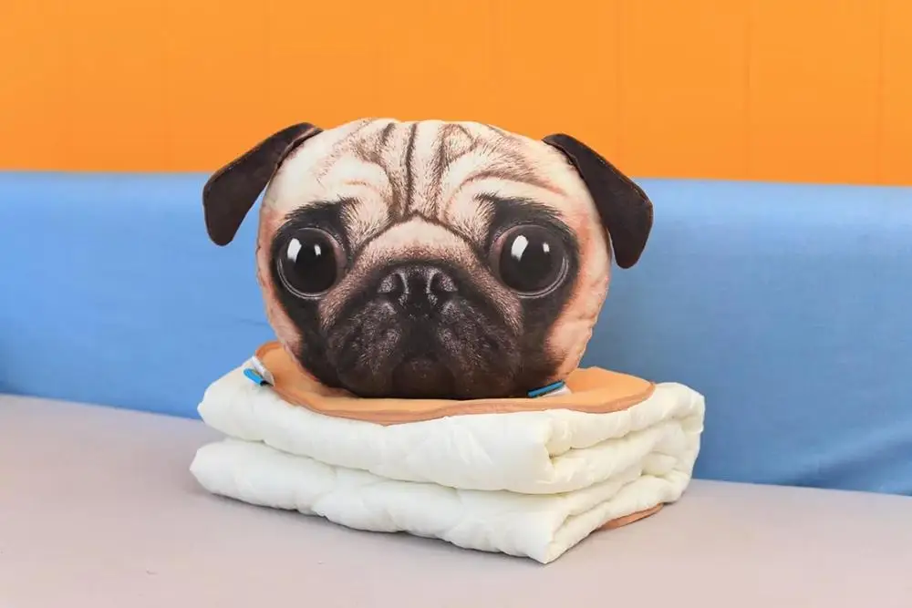 NO.12 3D моделирование Шарпей мопс, собака, кошка, плюшевая игрушка, мягкая подушка Сибирского хаски, кондиционер, одеяло, подарок для девочек - Цвет: NO.12