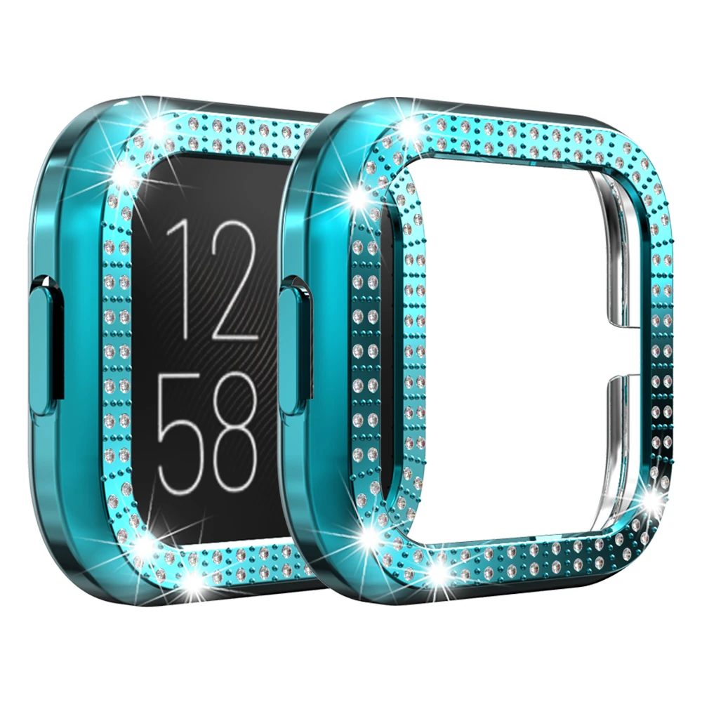 9 Упаковок для Fitbit Versa 2 защита экрана Bling Crystal Стразы рамка защитный бампер