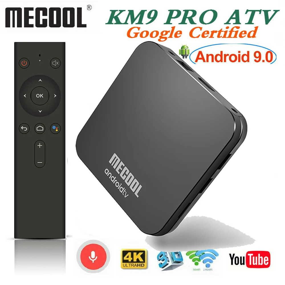 MECOOL KM9 PRO Android 9 0 ТВ приставка Amlogic S905X2 4G DDR4 32G rom 4K Google сертифицированная A Смарт