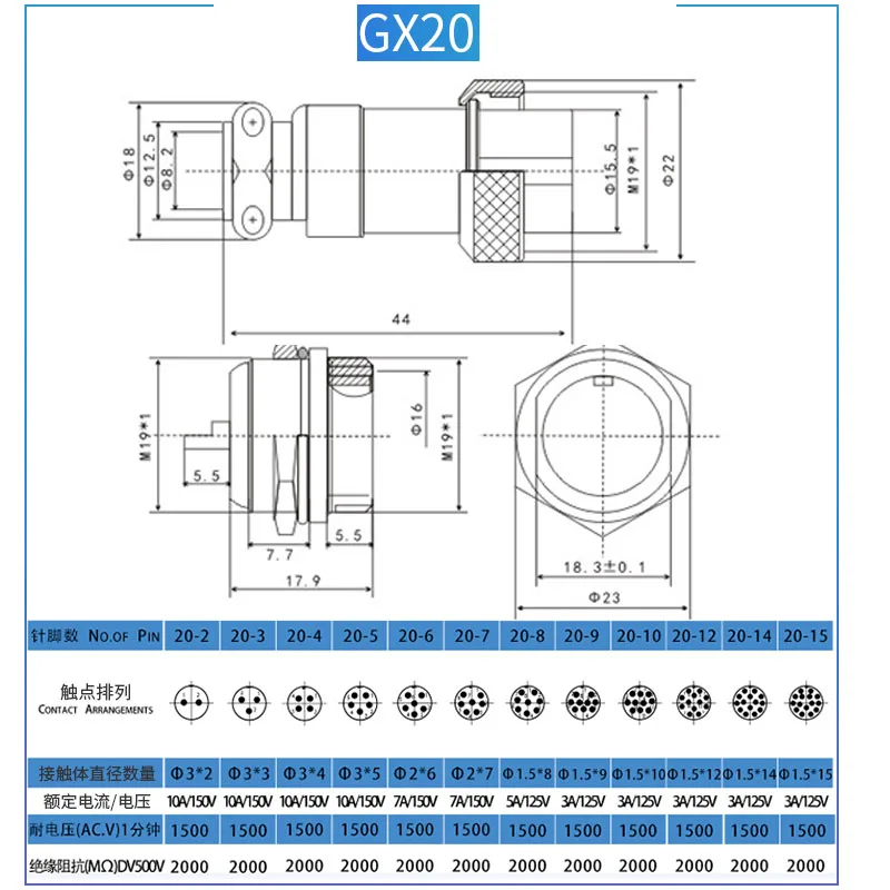 Новый GX12 GX16 GX20 2/3/4/5/6/7/8/9/10/12/14/15 контактов электрические разъемы Папа мама
