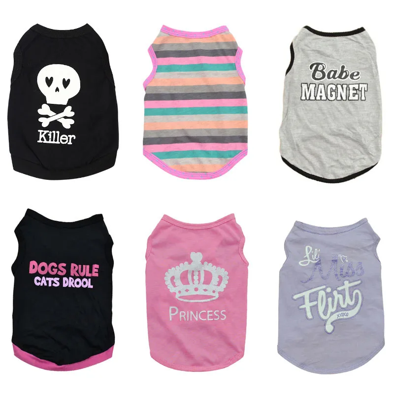 

Printed Dog Vest Cheap Dog Clothes For Small Middle Dogs Summer Breathable Chihuahua Yorkshire Puppy Vest T-shirt Pet Clothing