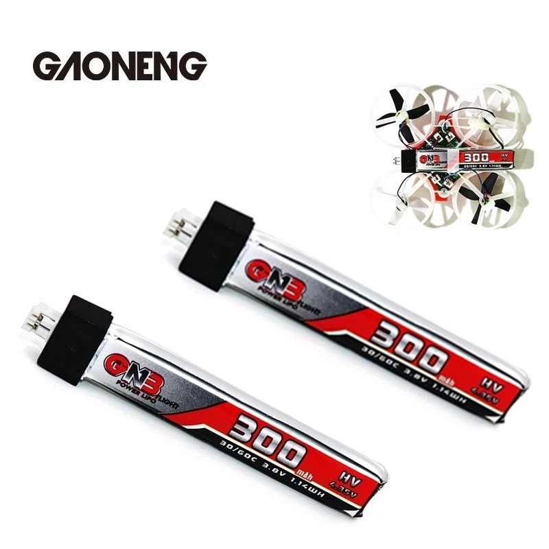 5Pcs GAONENG GNB 1S 300mAh 3.8V 30C/60C LiHV Lipo battery PH2.0 Plug for UK65 US65 Happymodel Mobula7Snapper BetaFPV 65S Drone | Игрушки и