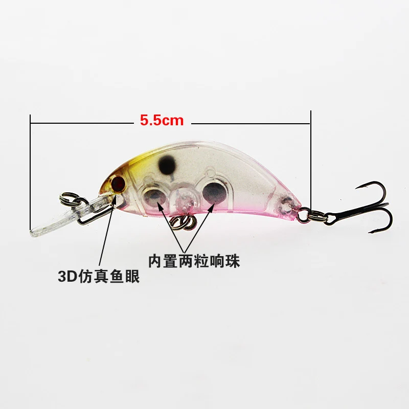 1 шт. гольян рыболовная приманка 55 мм 5 г воблеры искусственная жесткая глубокий