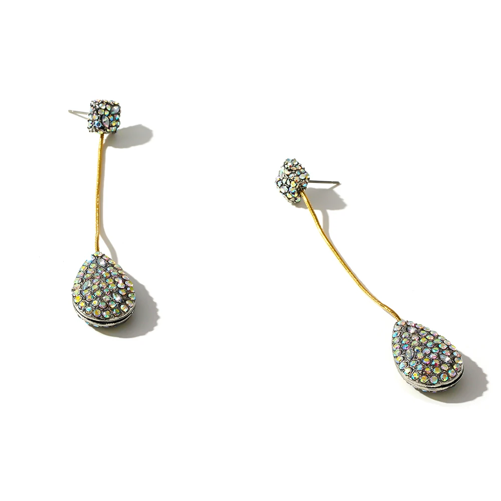 Женские Висячие серьги Yhpup модные брендовые из цинкового сплава со СТРАЗА на