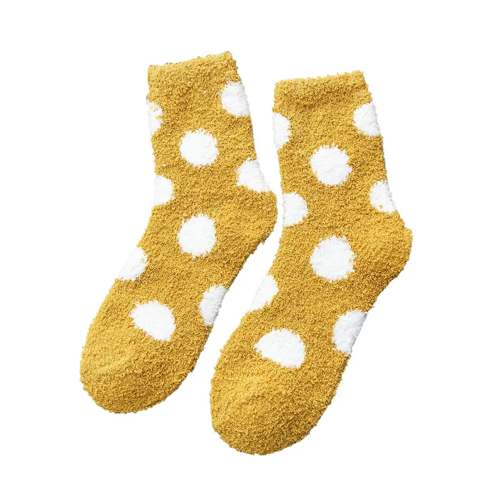 Модные домашние мягкие носки-тапочки для женщин и девочек Теплые носки сна с