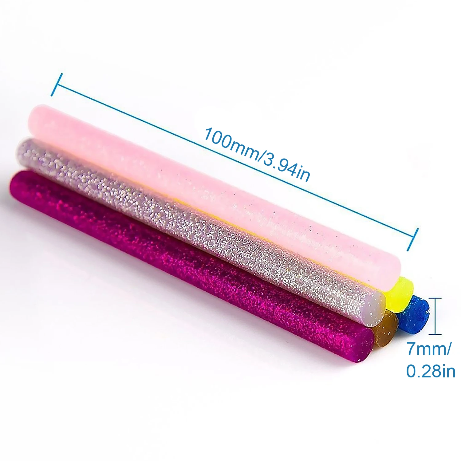 60 шт. Ассорти флюоресцентные Цвета Блеск высокотемпературный термоплавкий клей