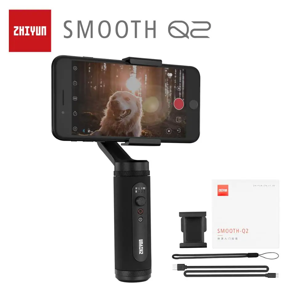 

ZHIYUN SMOOTH Q2 карманный мини-смартфон ручной карданный штатив селфи-палка для iPhone 12 X MAR PRO Samsung XIAOMI OPPO