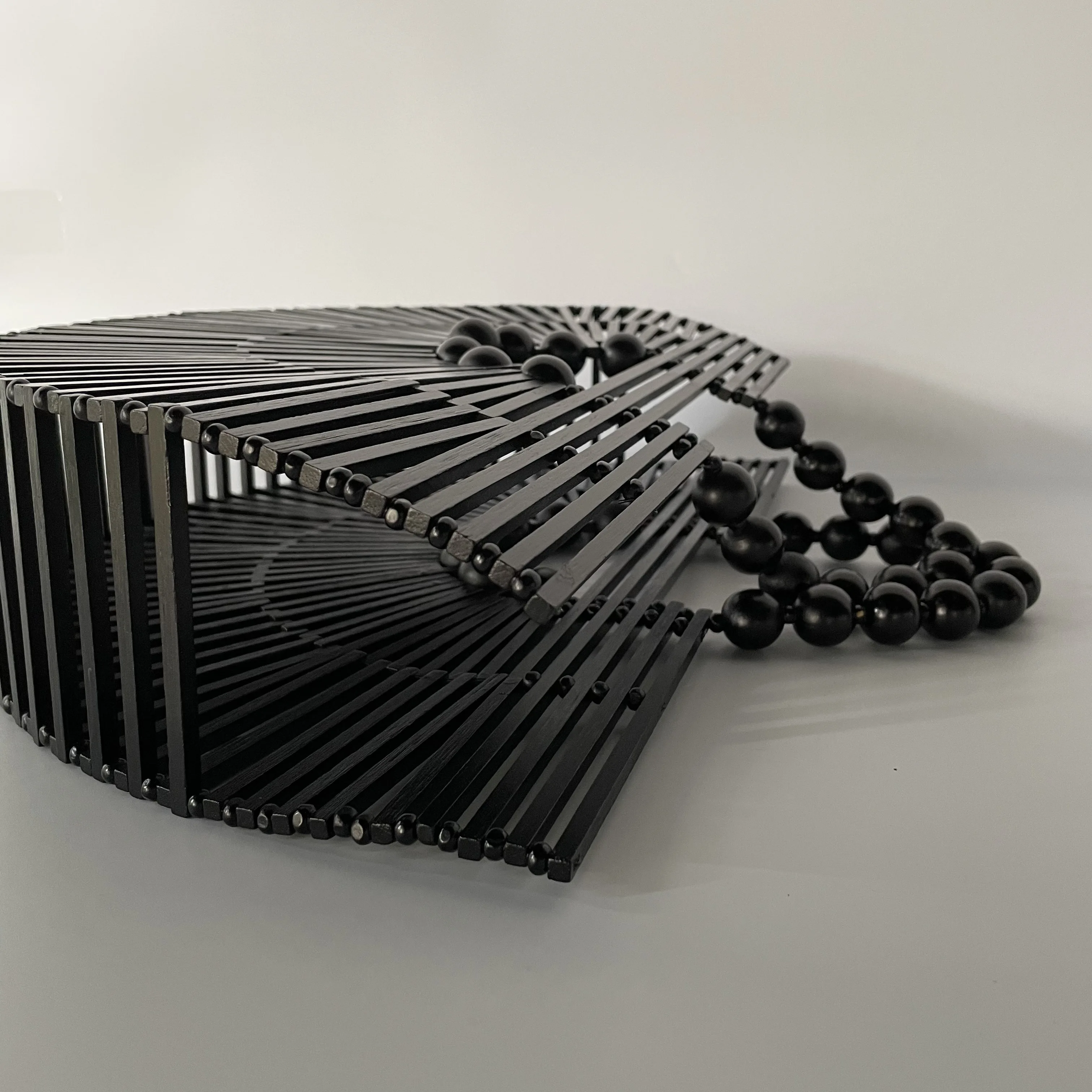 Женская большая бамбуковая сумка из натурального бамбука Пляжная дизайнерская