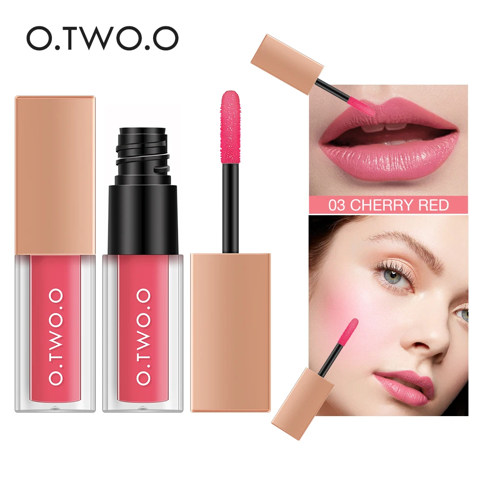 O.TW O.O 2 в 1 Жидкий блеск для губ + румяна двойного использования стойкий контур лица