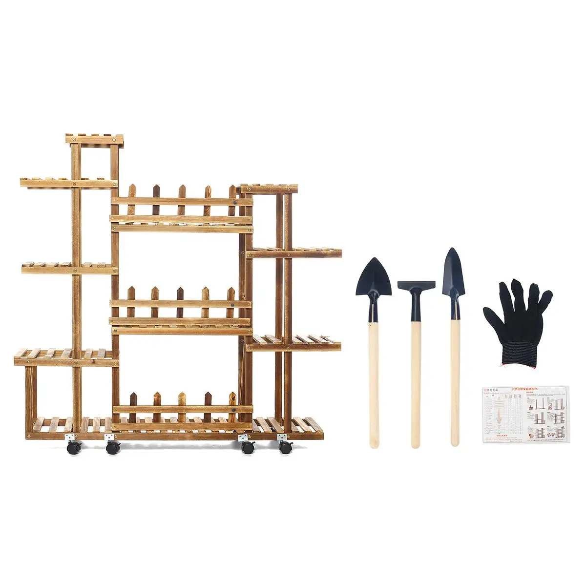 

5 Tiers Wooden Flower Rack Plant Stand Multi Flower Stand Shelves Bonsai Display Shelf Yard Garden Patio Balcony Flower Stands