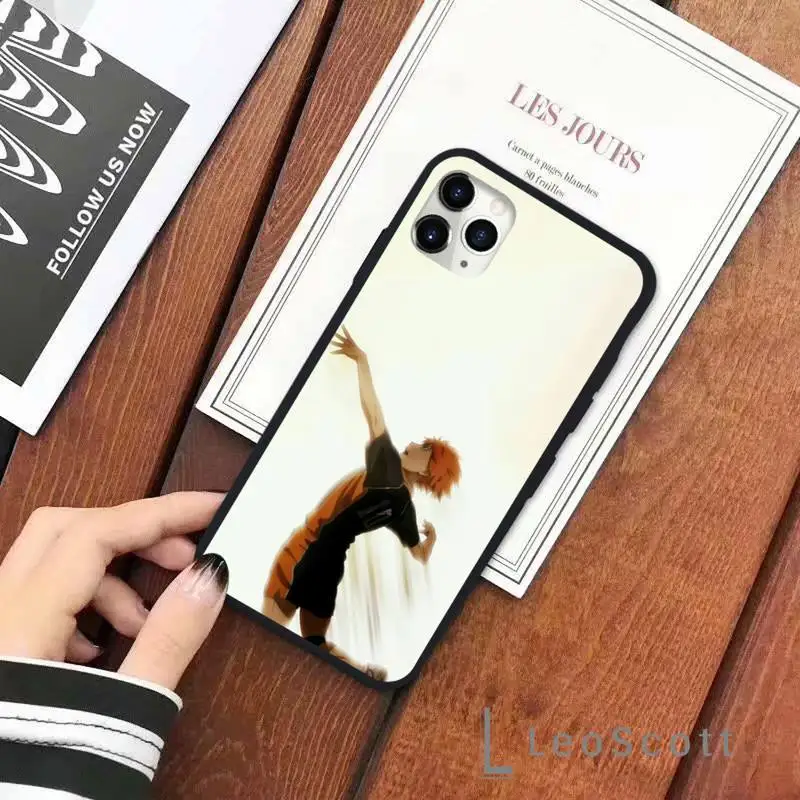 

Anime volleyball boy Phone Case for iPhone 11 12 pro XS MAX 8 7 6 6S Plus X 5S SE 2020 XR Soft silicone Shell Cover