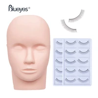 eyelash extension training kit for beginners practice false eyelashes silicone mannequin head scale eye pads lash extension sets