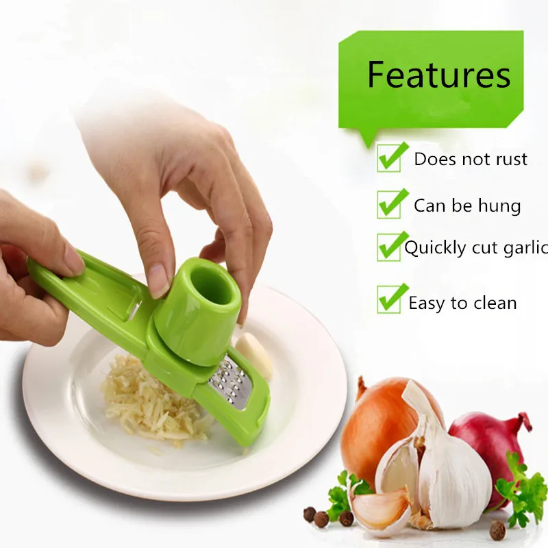 

1PC Garlic Crusher Multi Functional Manual Ginger Garlic Grinding Grater Cutter Utensils Garlic Peeler Kitchen Accessories Tools