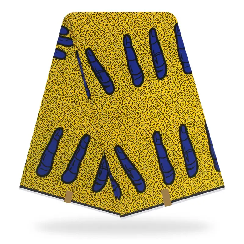 

Hot Sale 100% Cotton Real African Wax Prints Fabric High Quality African Real Angola Wax Fabric For Diy Dress Y20630-5